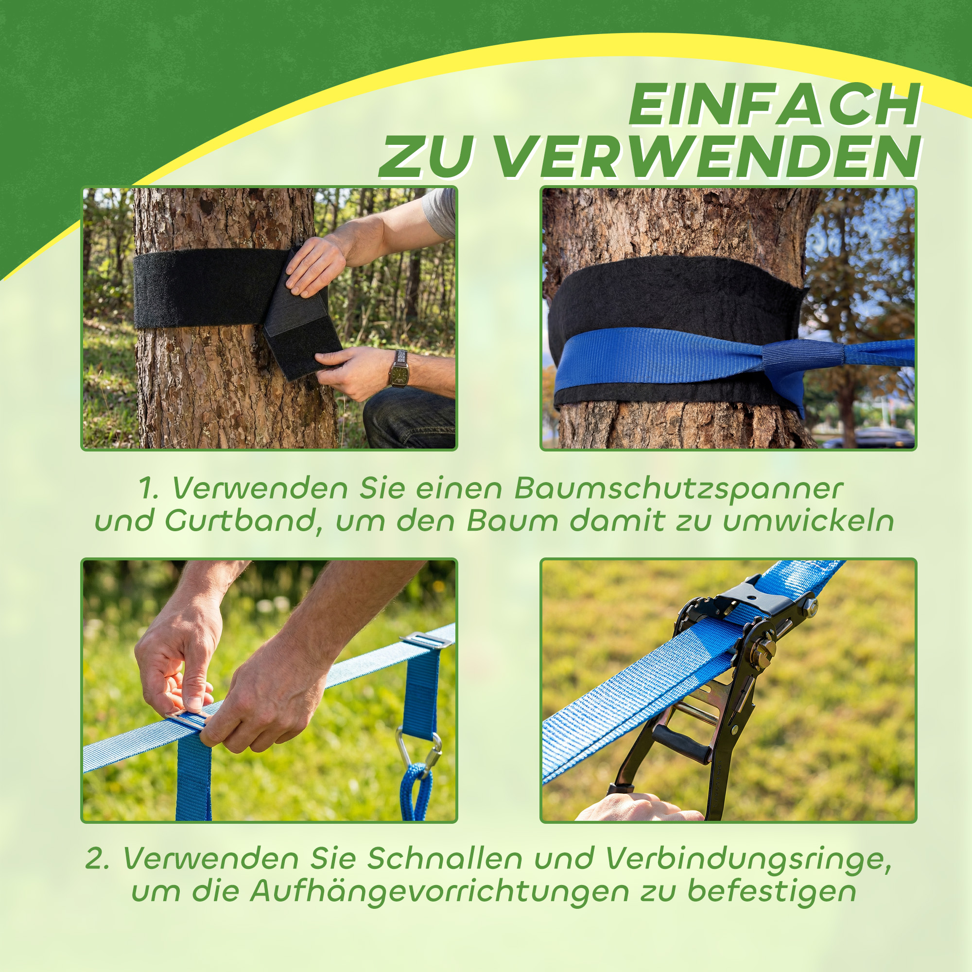 Ninja Line Kinder 10m 9-teilig Slackline Set mit 2 Turnringe 3-in-1 Schaukel 2 Kletterstange für 3-8 Jahre Mehrfarbig