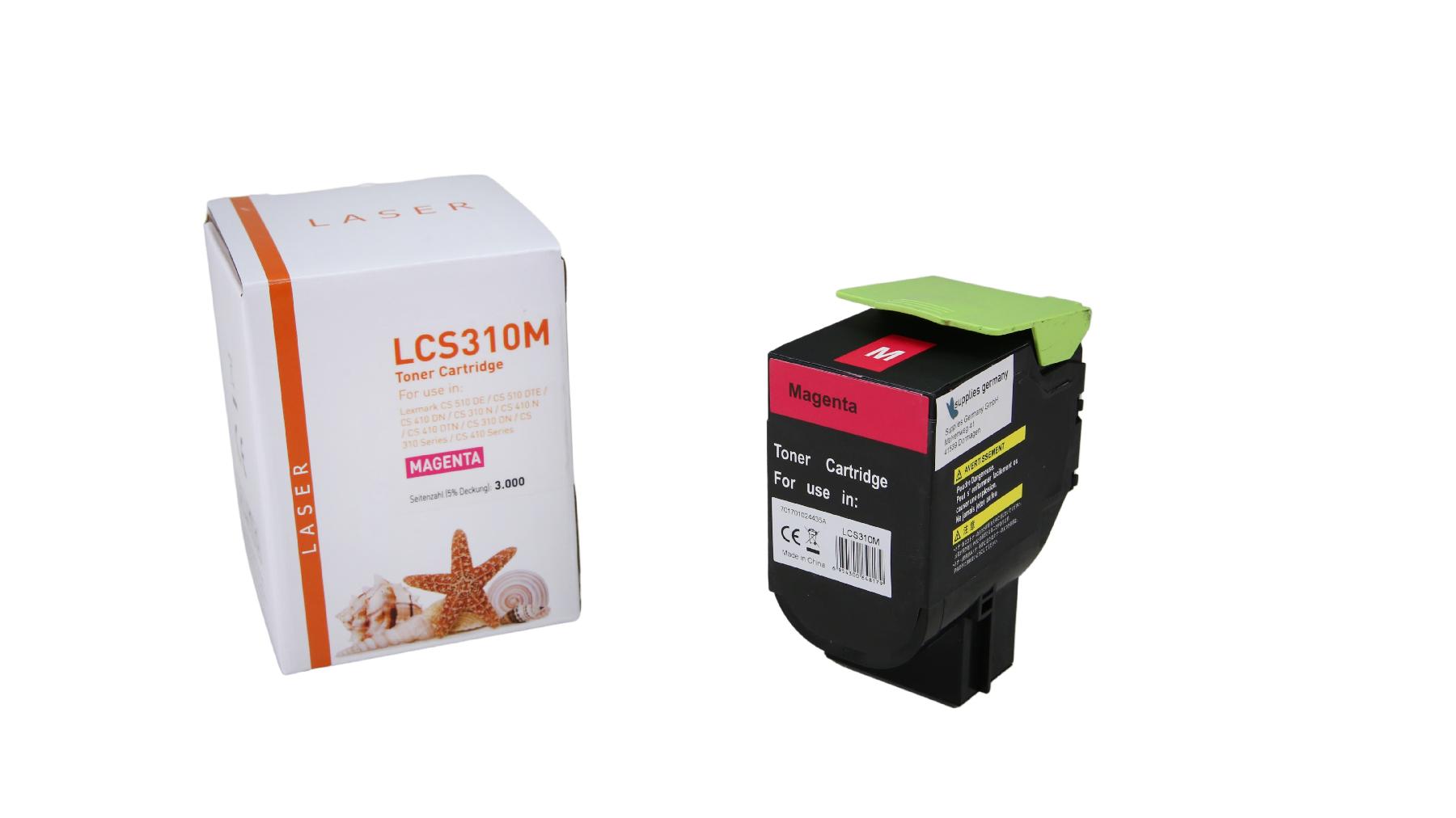 CS310M alternativ Toner magenta für Lexmark / 70C2HM0 / 3.000 Seiten