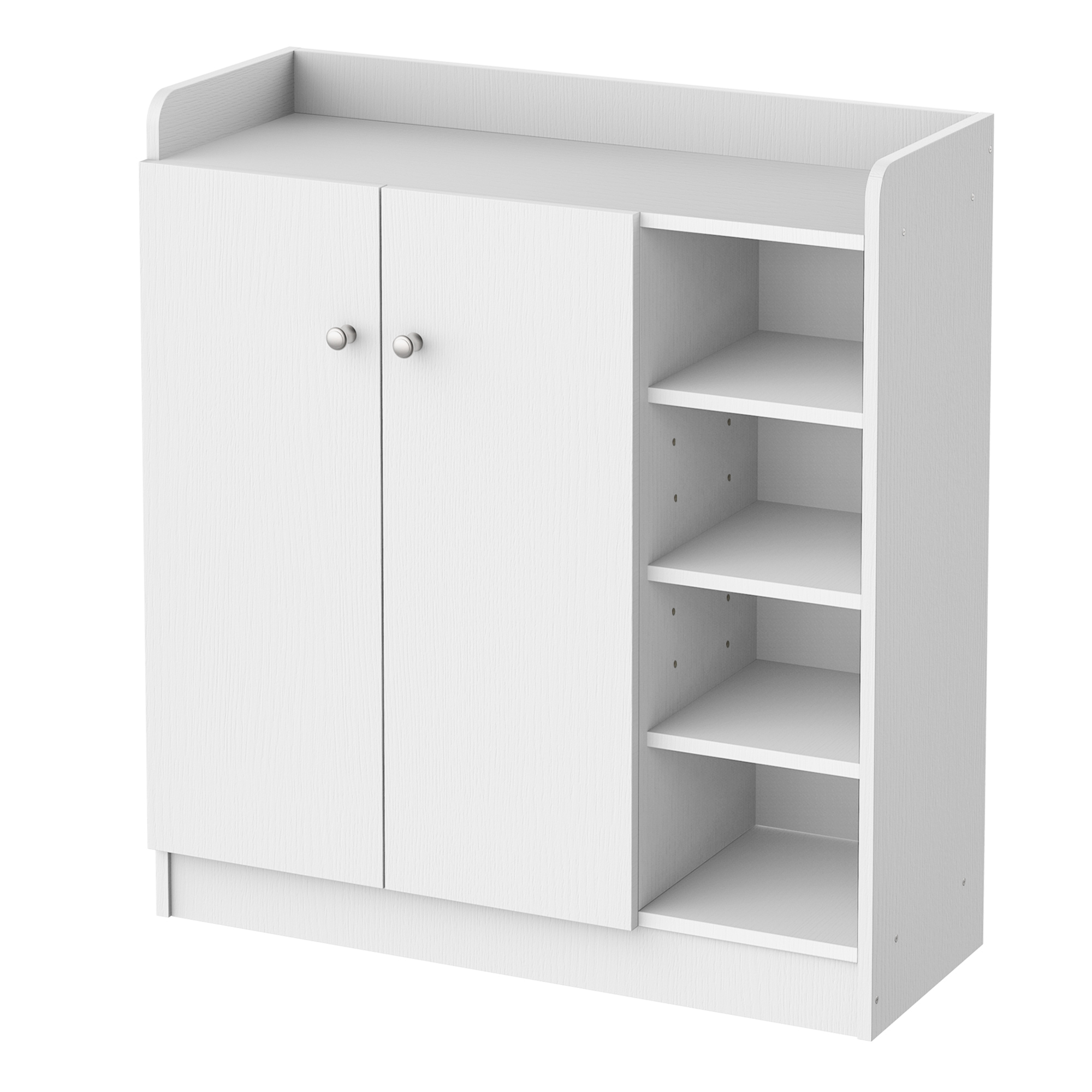 Schuhschrank Schuhkommode Schuhregal, 4 Regale, 1 Schrank, 83 cm x 30 cm x 90 cm, Weiß Schuhschrank Schuhkommode Schuhregal, 4 Regale, 1 Schrank, 83 cm x 30 cm x 90 cm, Weiß