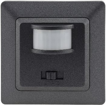 MILOS Bewegungsmelder 160°, anthrazit / LED geeignet,  250V~, Unterputz, 3-Draht