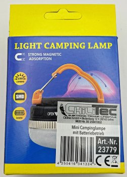 Mini Campingleuchte mit Batteriebetrieb, ØxH 7x4cm, IP44
