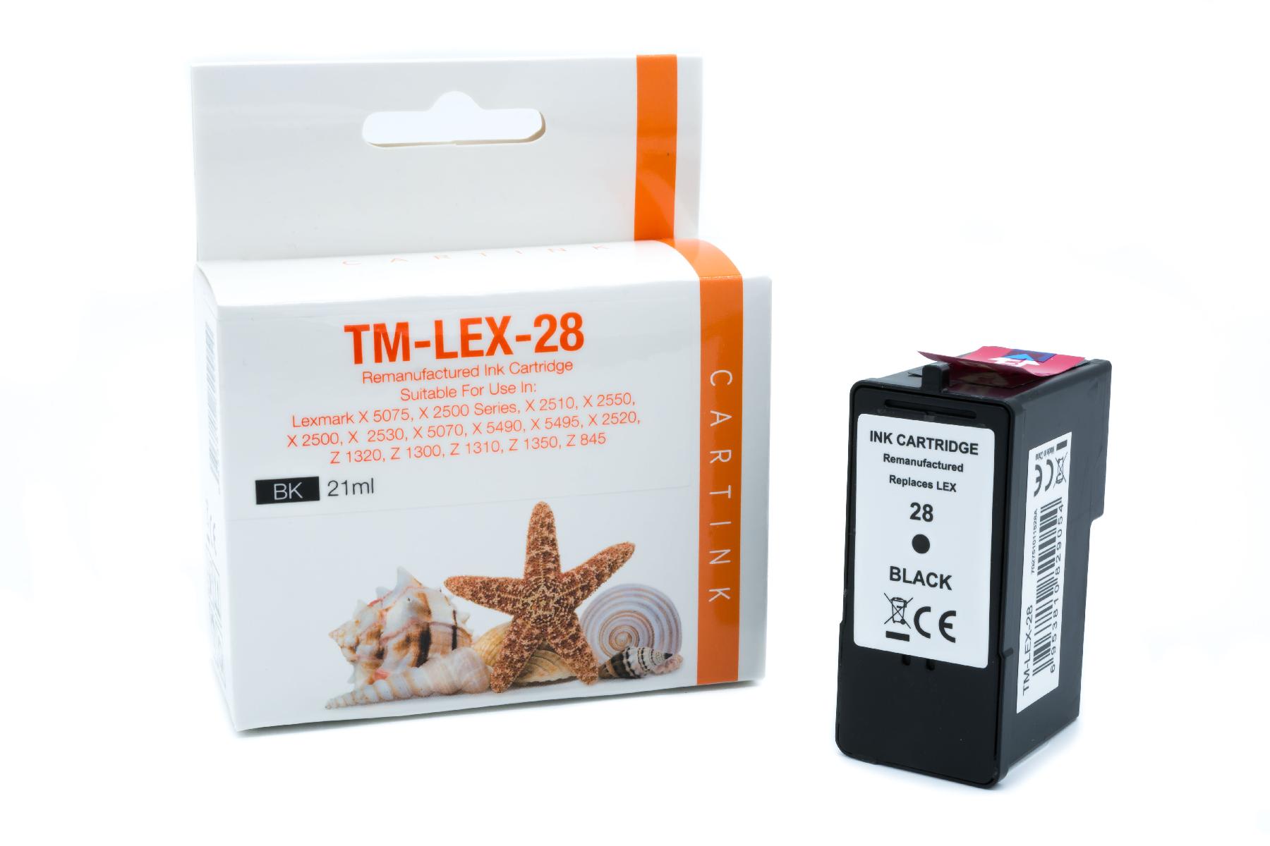 LEX28 Refill Tinte black für Lexmark / 18C1528E / 21ml LEX28 Refill Tinte black für Lexmark / 18C1528E / 21ml