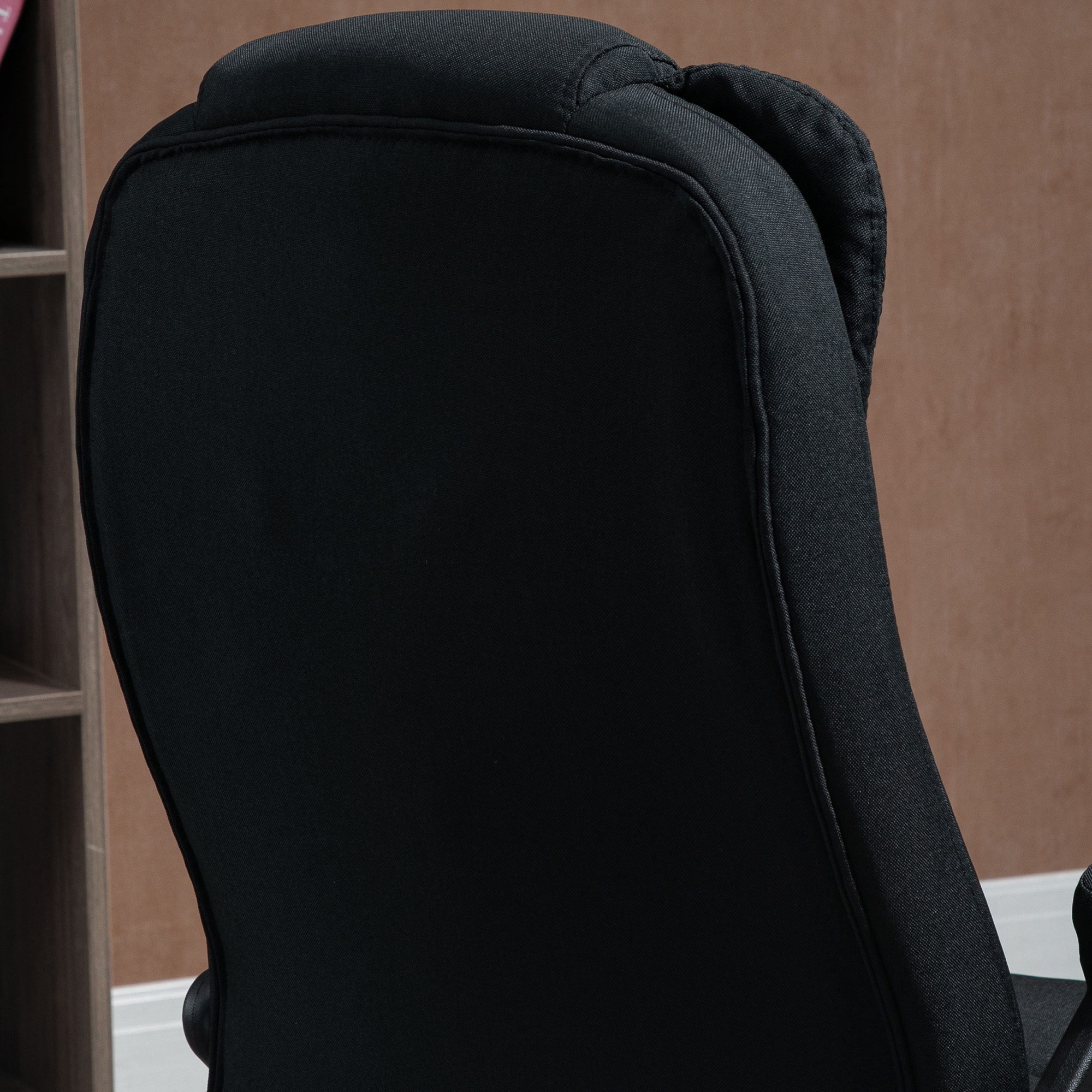 Bürostuhl Computerstuhl entspanntes Hinlegen höhenverstellbarer Schreibtischstuhl  ergonomisch 360° Schaumstoff Kunststoff-Kunststoff leinenartiges Polyester Schwarz 65 x 72 x 100-120 cm