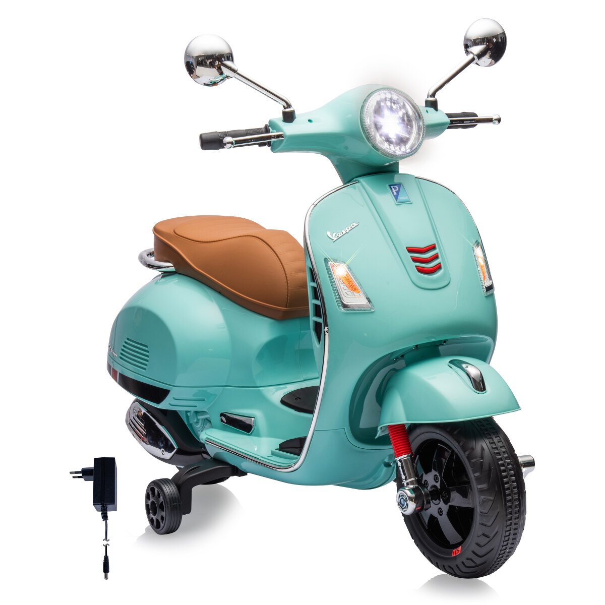 Kindermotorrad Vespa GTS 125 mintgrün Li-Power 12.6