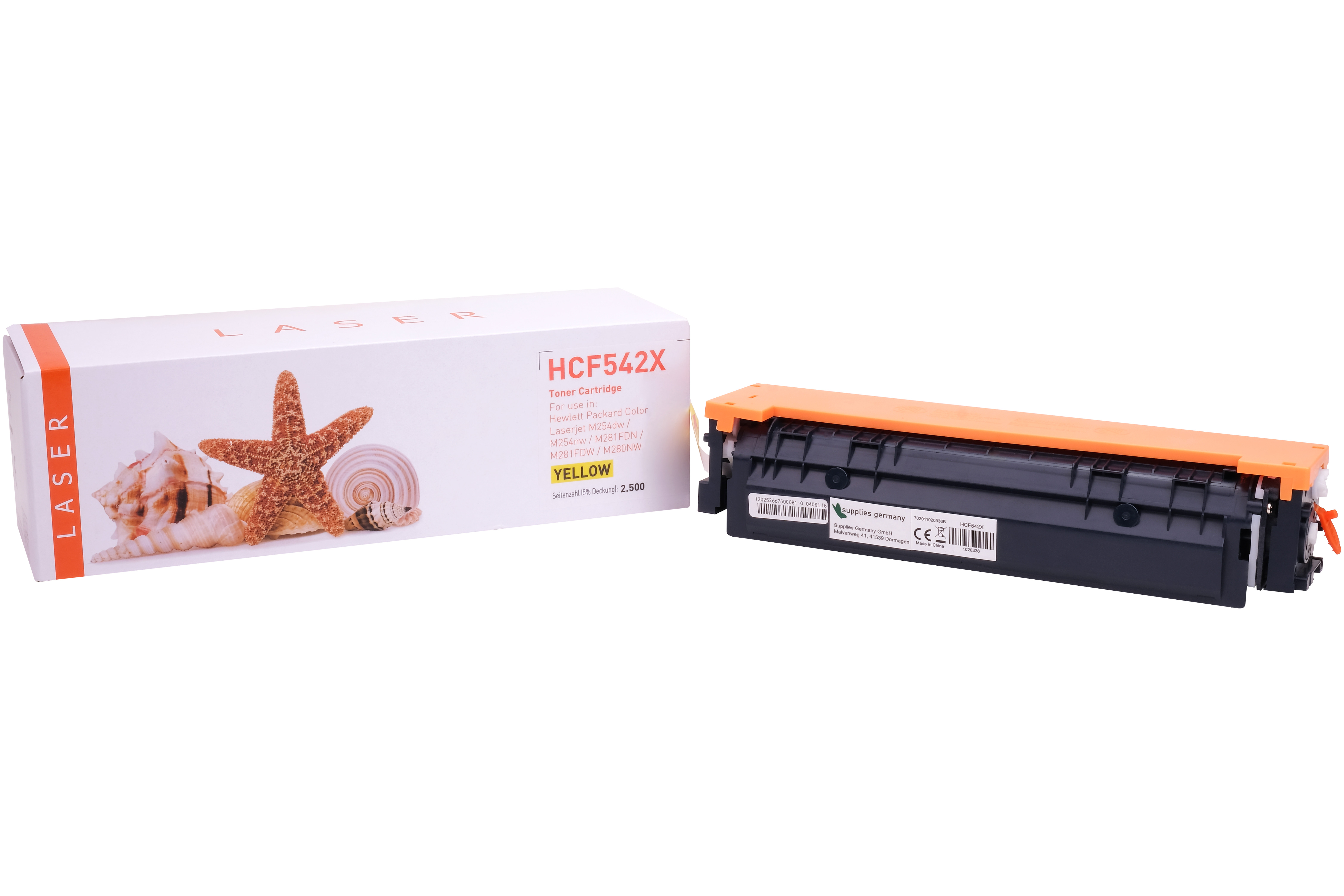 CF542X alternativ Toner gelb für HP / CF542X / 2.500 Seiten CF542X alternativ Toner gelb für HP / CF542X / 2.500 Seiten