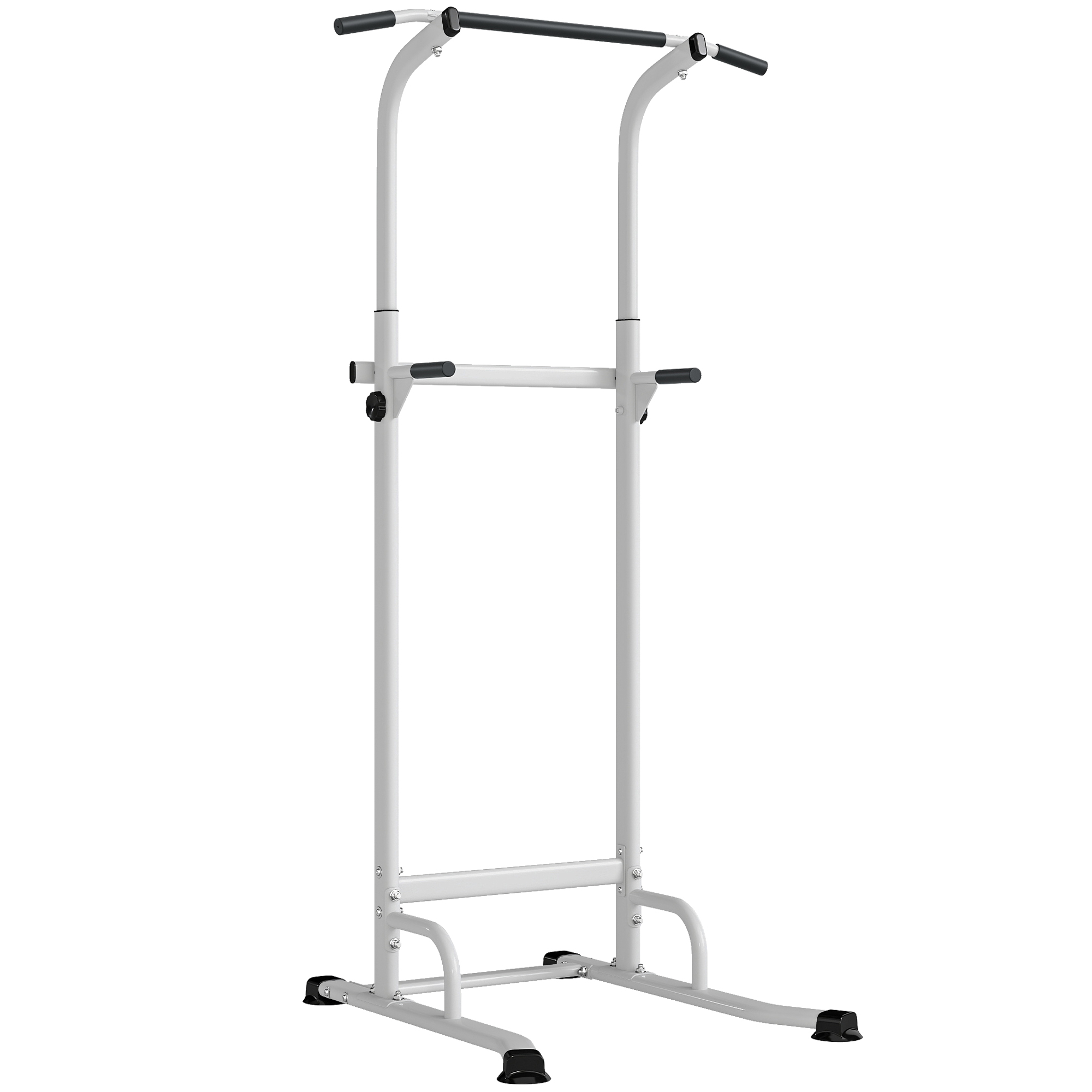 Power Tower höhenverstellbar 176,5-227 cm Dip-Station multifunktional mit Stahlrahmen 120 kg Belastbarkeit