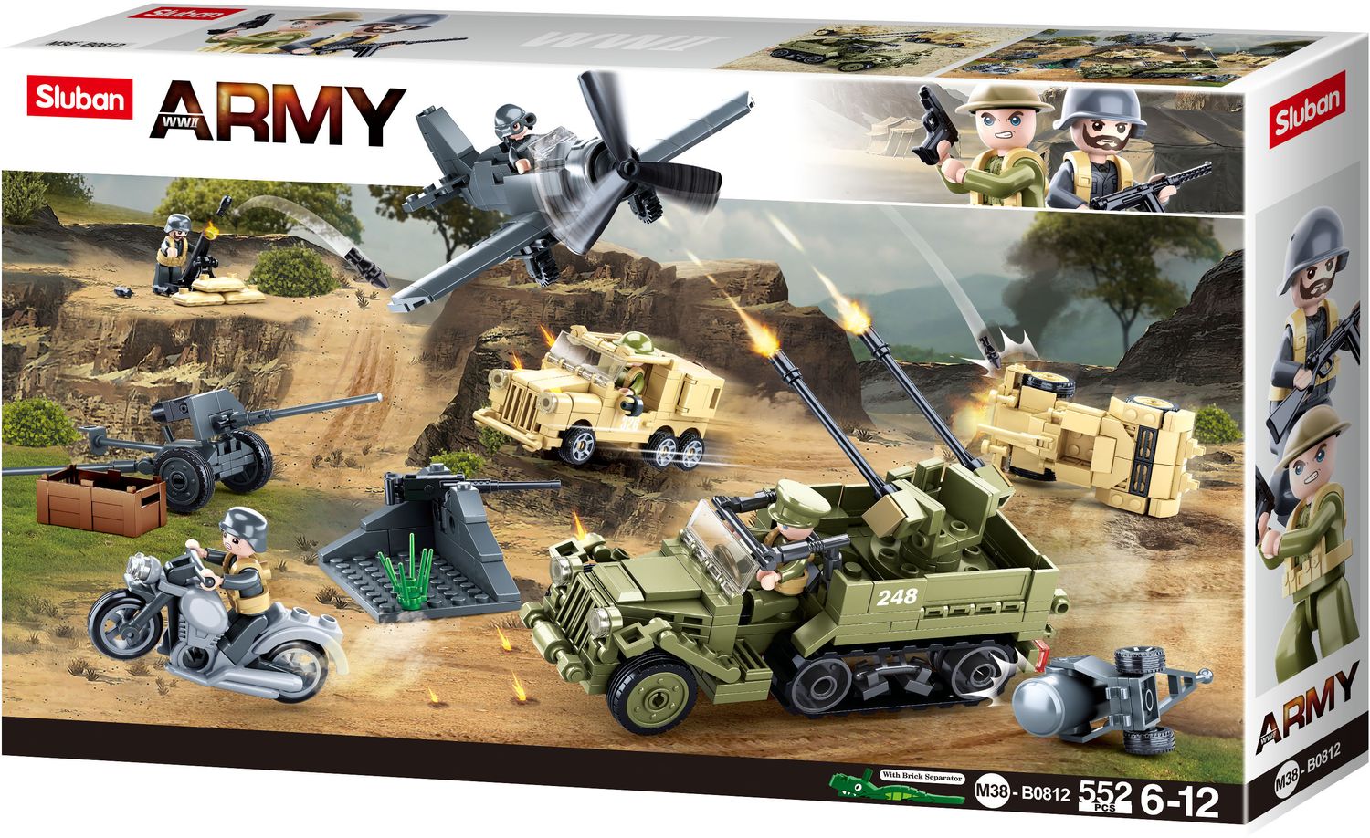 Sluban M38-B0812 - Army WWII - The Battle Kampffahrzeug Set