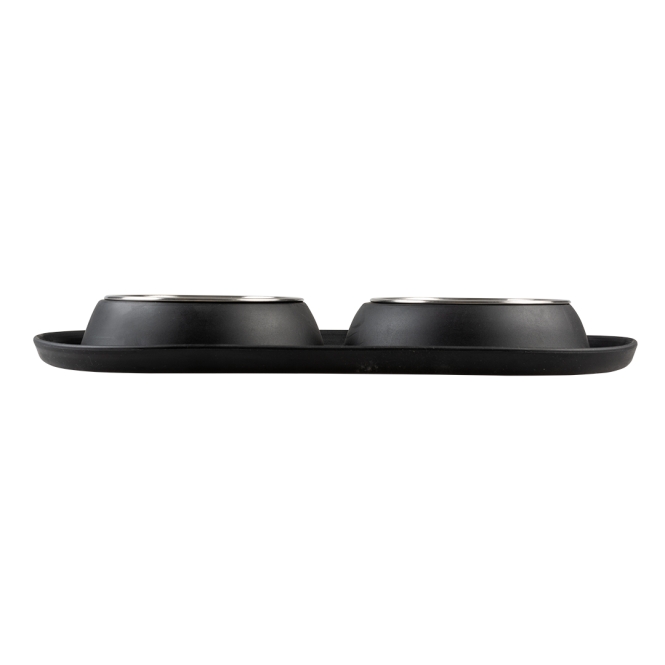 Duvoplus Dinner-Set Gummi - schwarz - 2 x 420ml