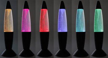 LED Dekoleuchte TORNADO, 37cm, Farbwechsel, 5V/ Batterie, Schwarz