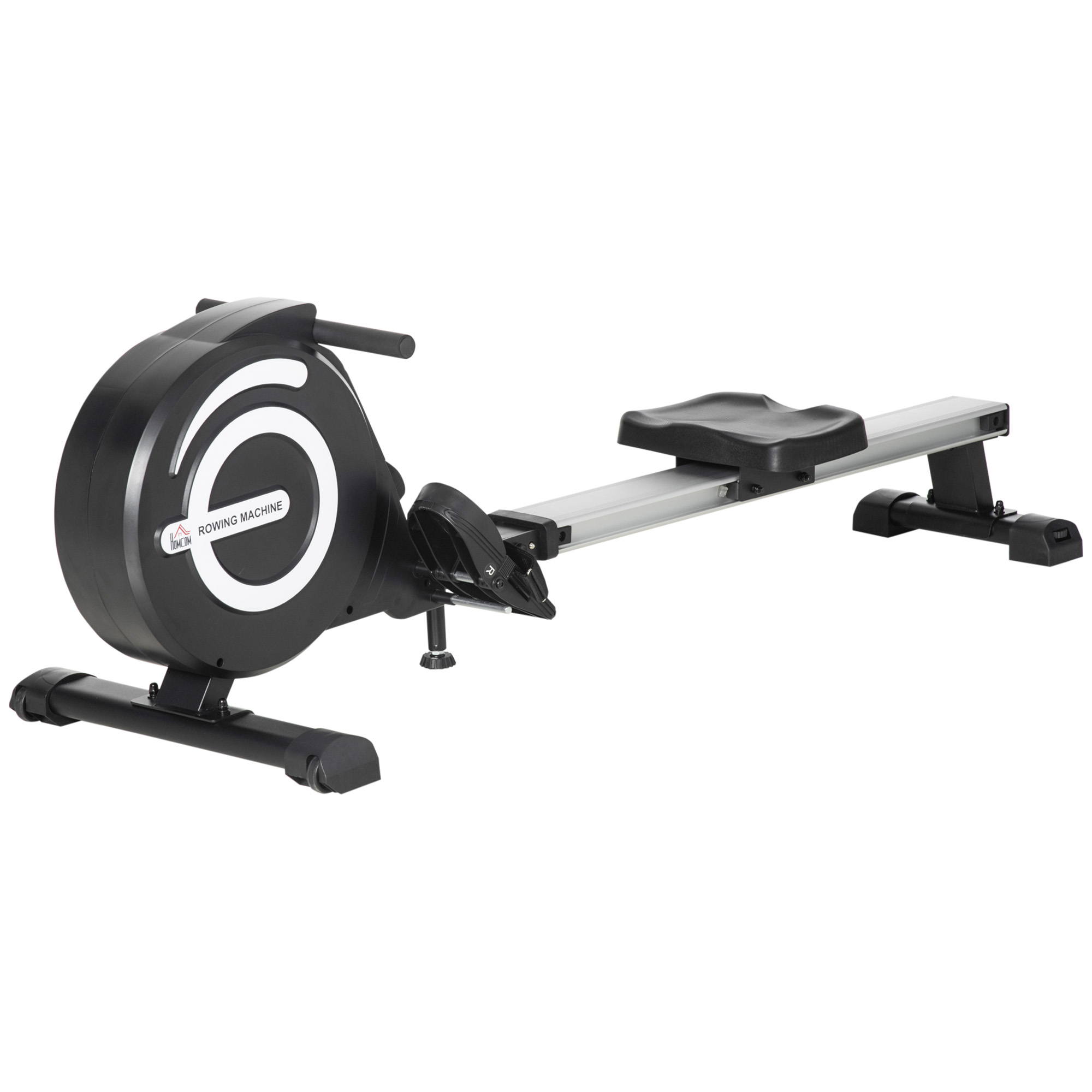 Rudergerät, klappbar, leiser Aluminiumrahmen, LCD-Monitor, 8 Stufen Widerstand, Schwarz/Silber Rudergerät, klappbar, leiser Aluminiumrahmen, LCD-Monitor, 8 Stufen Widerstand, Schwarz/Silber