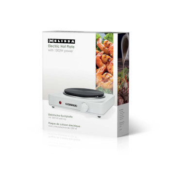 elektrische Heizplatte | 1500 W | Ø 18,5 cm | 6 Heizstufen | rutschfeste Füße | Weiß