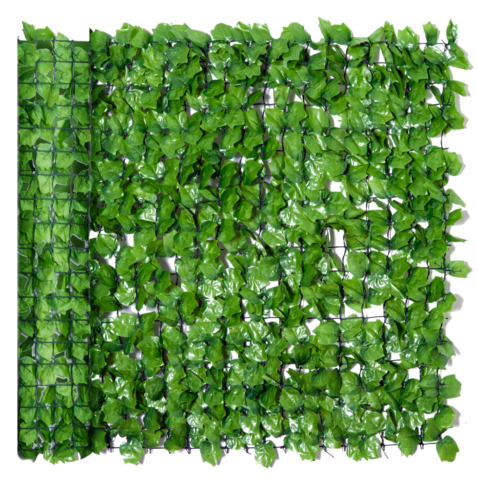 künstlicher Hecken-Sichtschutz, UV-geschützt, Sichtschutzgitter mit Blättern, Hecken-Zaun, 300 x 100 cm, Grün künstlicher Hecken-Sichtschutz, UV-geschützt, Sichtschutzgitter mit Blättern, Hecken-Zaun, 300 x 100 cm, Grün