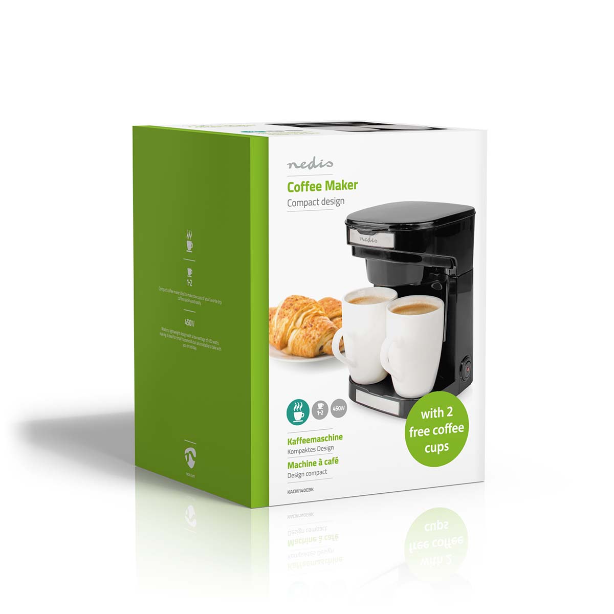 Kaffeemaschine | Filter Kaffee | 0.25 l | 2 Tassen | schwarz