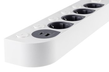 4-fach Steckdosenleiste mit Schalter / USB-A / C, Einzelschaltung, 1,5m Kabel