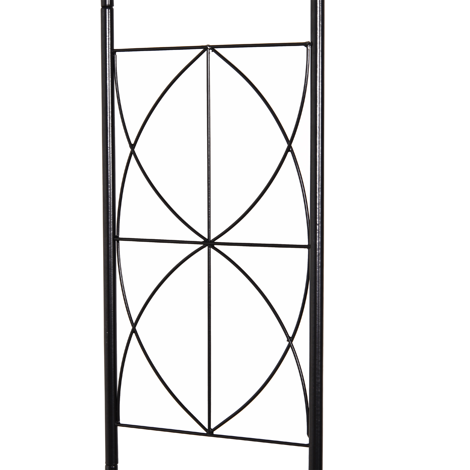 Rosenbogen aus Metall Rankhilfe für Kletterpflanzen Gartenbogen mit Spitze Metallstruktur Torbogen Rankbogen für Rosen Bögen Rankgitter Rosenhilfe für Garten 114 x 30 x 230 cm Schwarz