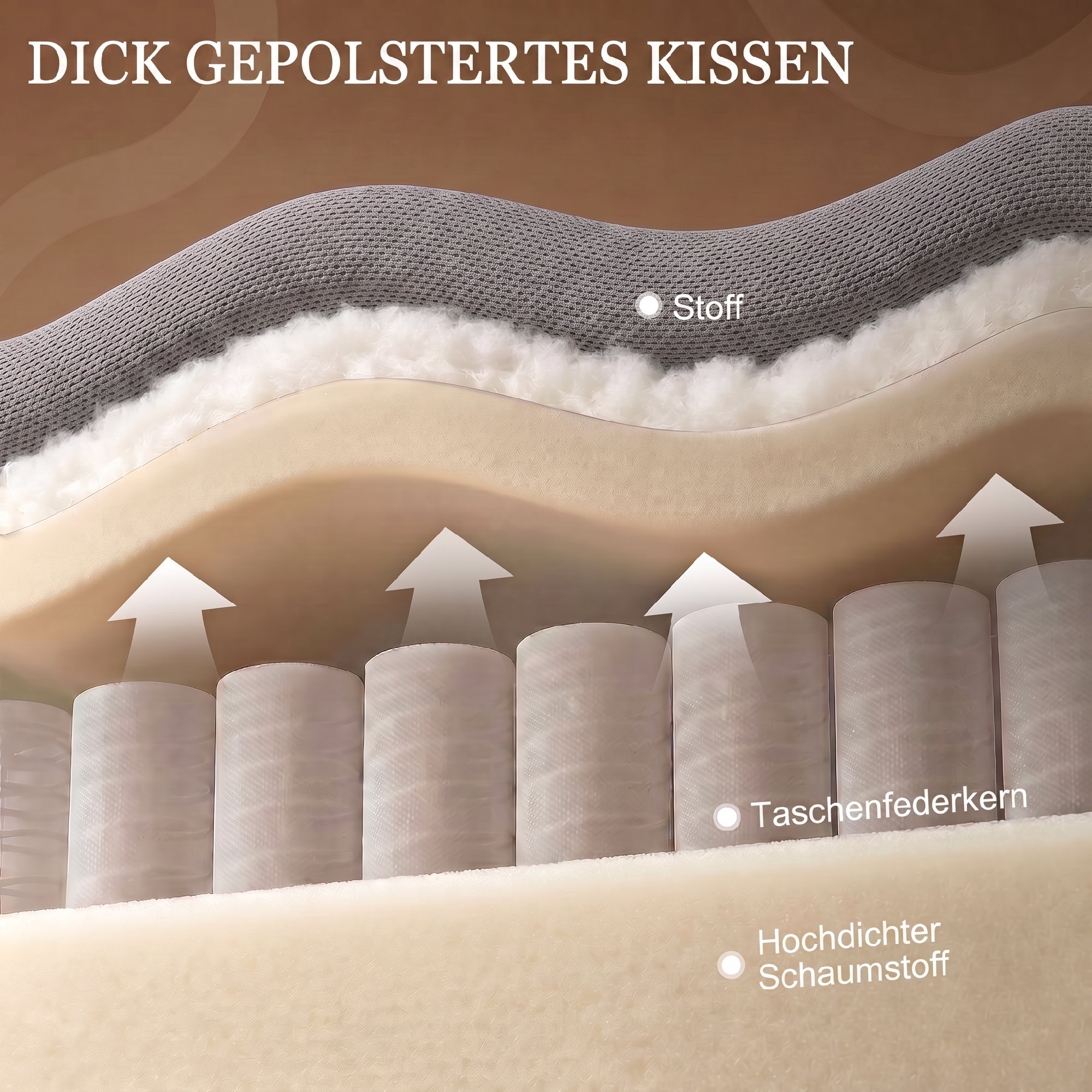 Aufstehsessel mit Massagefunktion und Lendenheizung, Recliner-Sessel mit Fernbedienungen und Seitentaschen, Hellgrau