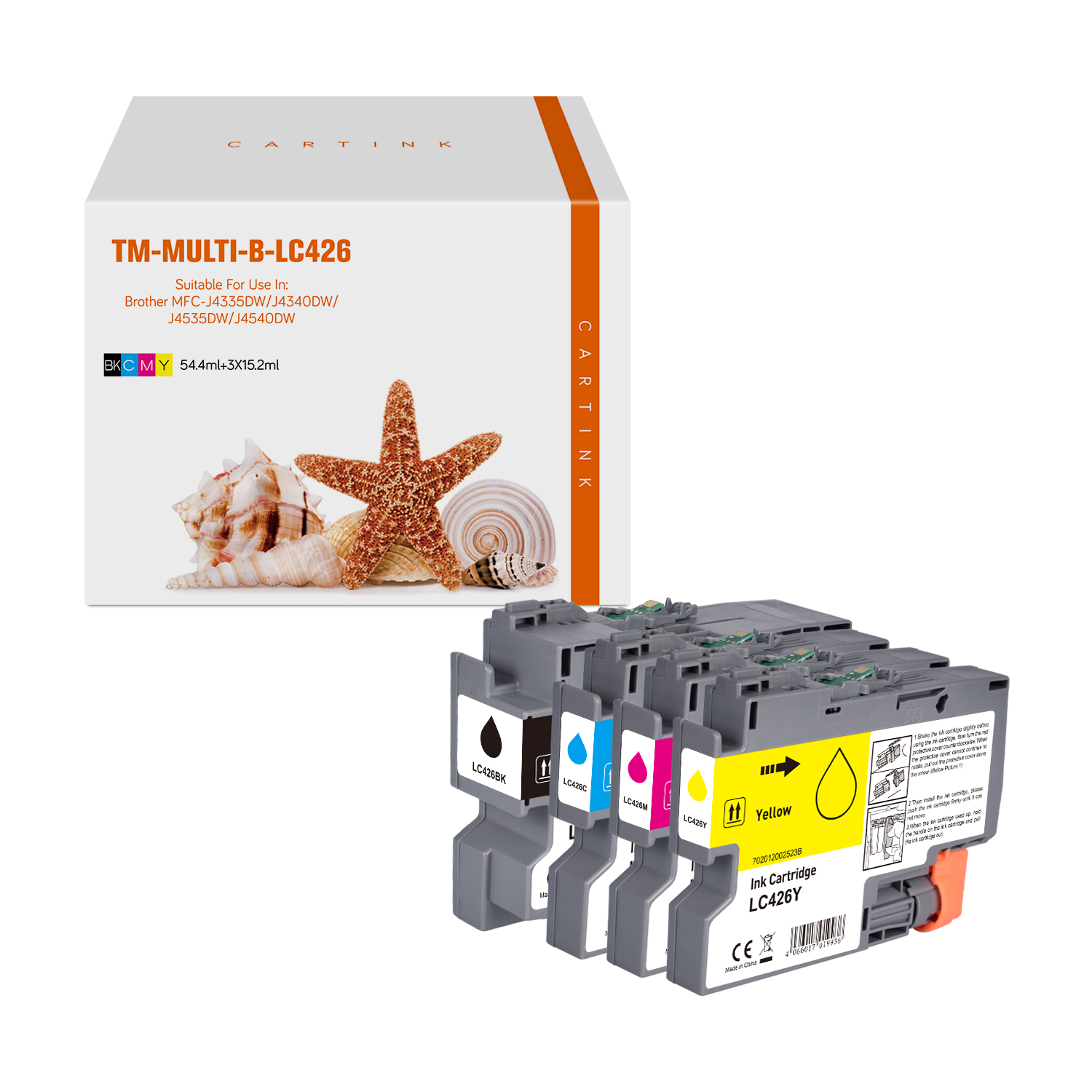 Multipack LC426 alternativ (Pigment) Tinte für Brother / LC426VAL / BK55ml / C,M,Y16ml Multipack LC426 alternativ (Pigment) Tinte für Brother / LC426VAL / BK55ml / C,M,Y16ml