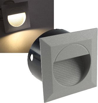 LED Wandeinbauleuchte "WEL Q14" / IP65, 14 LEDs, Aluminium, warmweiß
