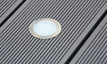 LED Einbauleuchte "EBL Slim WW", IP67,1W, 50lm, Alu matt, warmweiß, Ø55mm