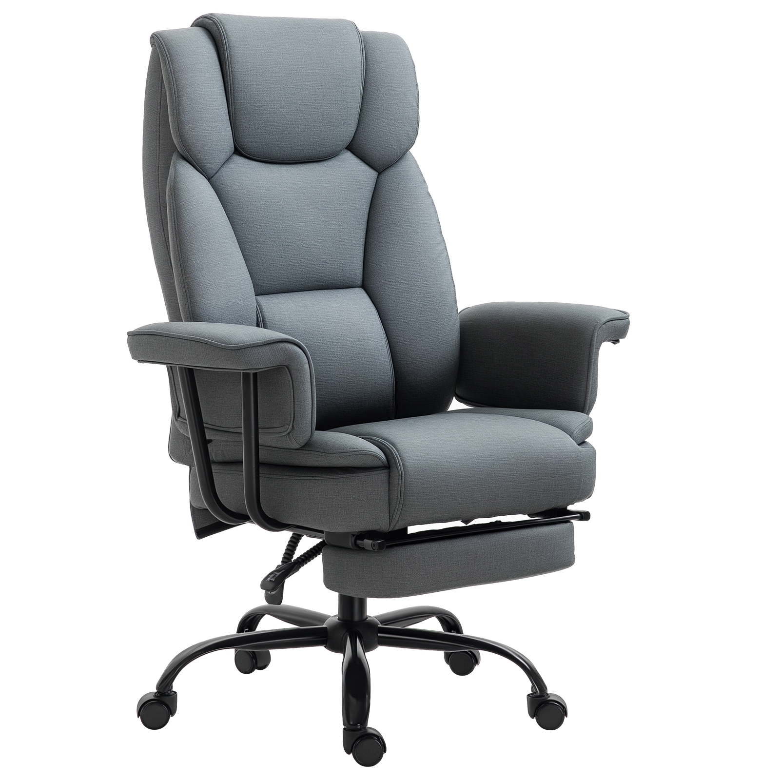 Bürostuhl Ergonomischer Chefsessel 360° Drehbar Computerstuhl höhenverstellbar mit Kopfstütze und gepolsterte Armlehnen mit Fußstütze Kunstleder 68 x 80 x 120-126 cm Bürostuhl Ergonomischer Chefsessel 360° Drehbar Computerstuhl höhenverstellbar mit Kopfstütze und gepolsterte Armlehnen mit Fußstütze Kunstleder 68 x 80 x 120-126 cm