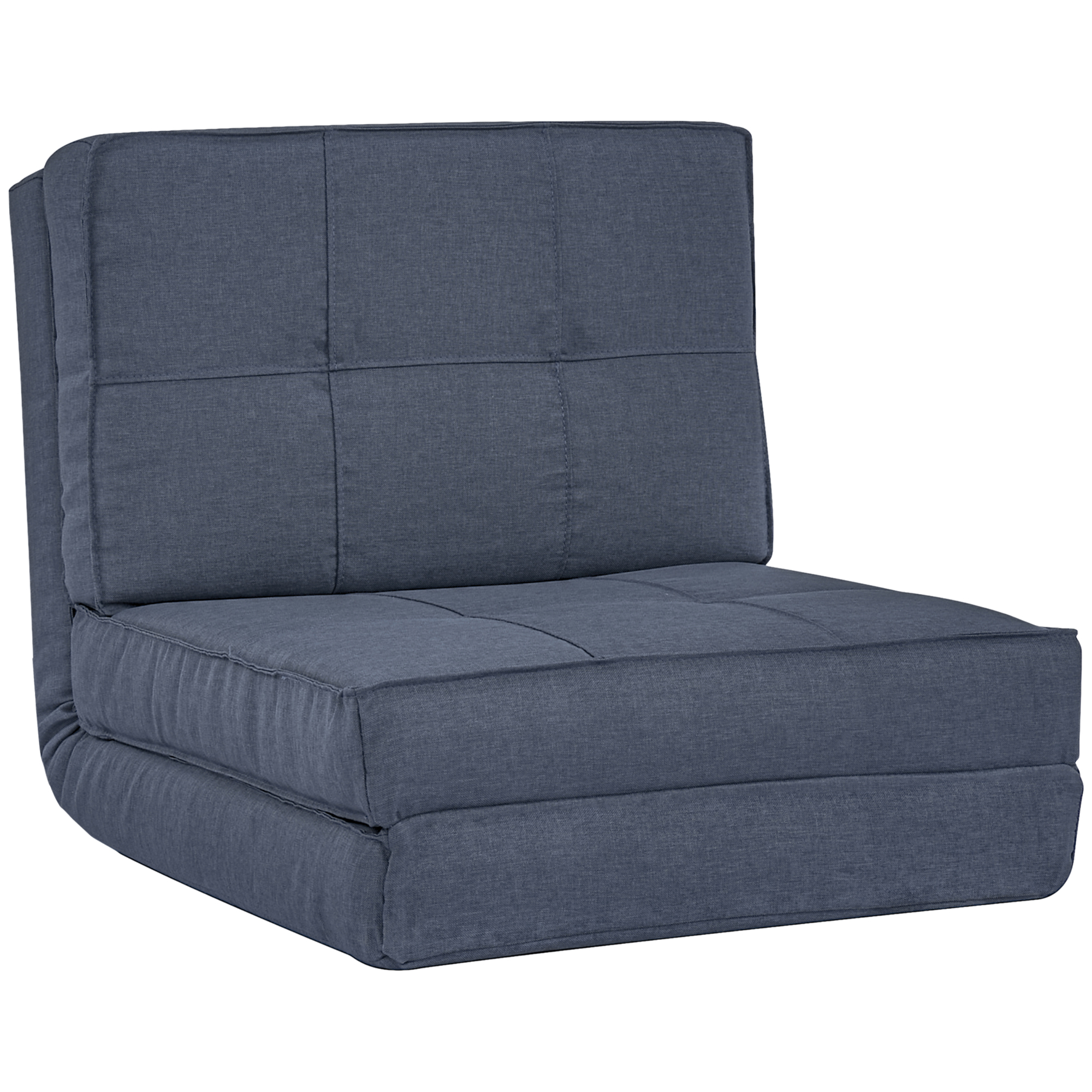 Bodensofa klappbar Schlafsessel Bodenstuhl 5-stuhfig verstellbar Klappsessel Schlafsofa Sofabett Einzelsofa Blau 61 x 73 x 58 cm