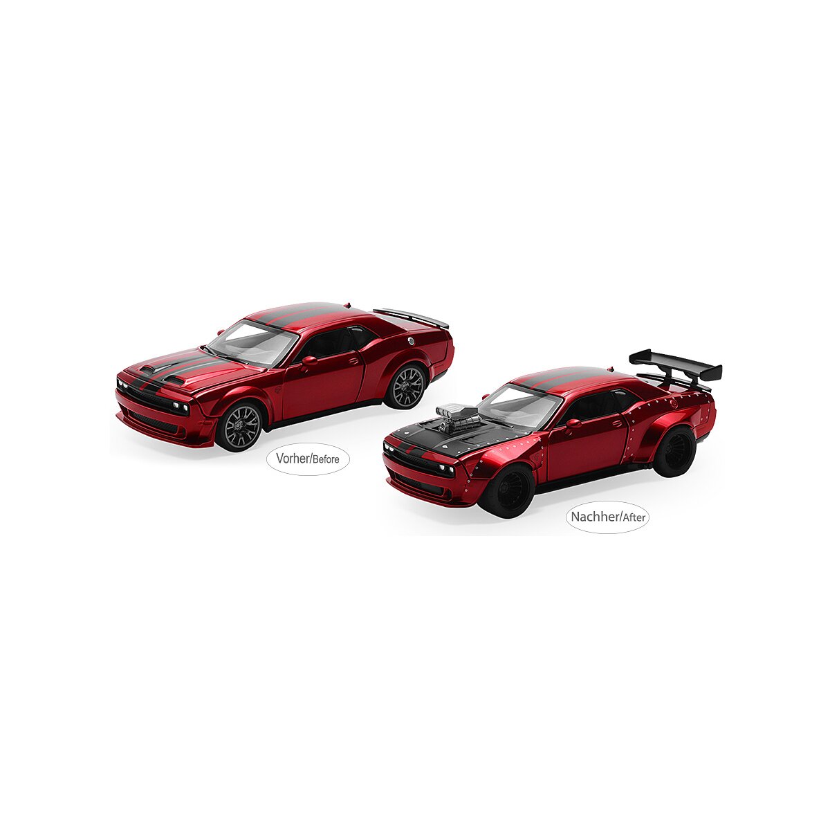 Dodge Challenger SRT Jailbreak Diecast 1:36 rot 2in1 Dodge Challenger SRT Jailbreak Diecast 1:36 rot 2in1