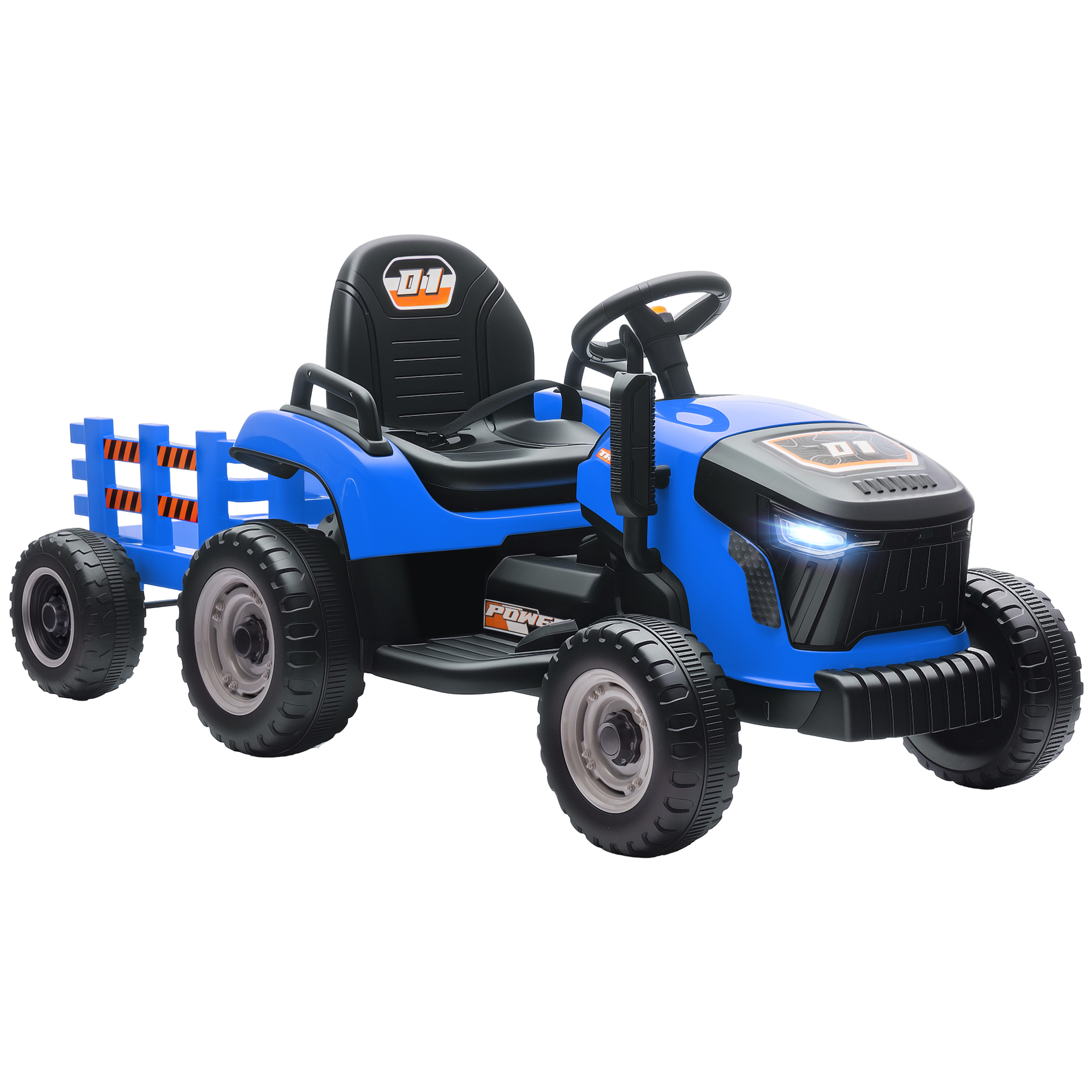 Kindertraktor, mit Fernbedienung, blau