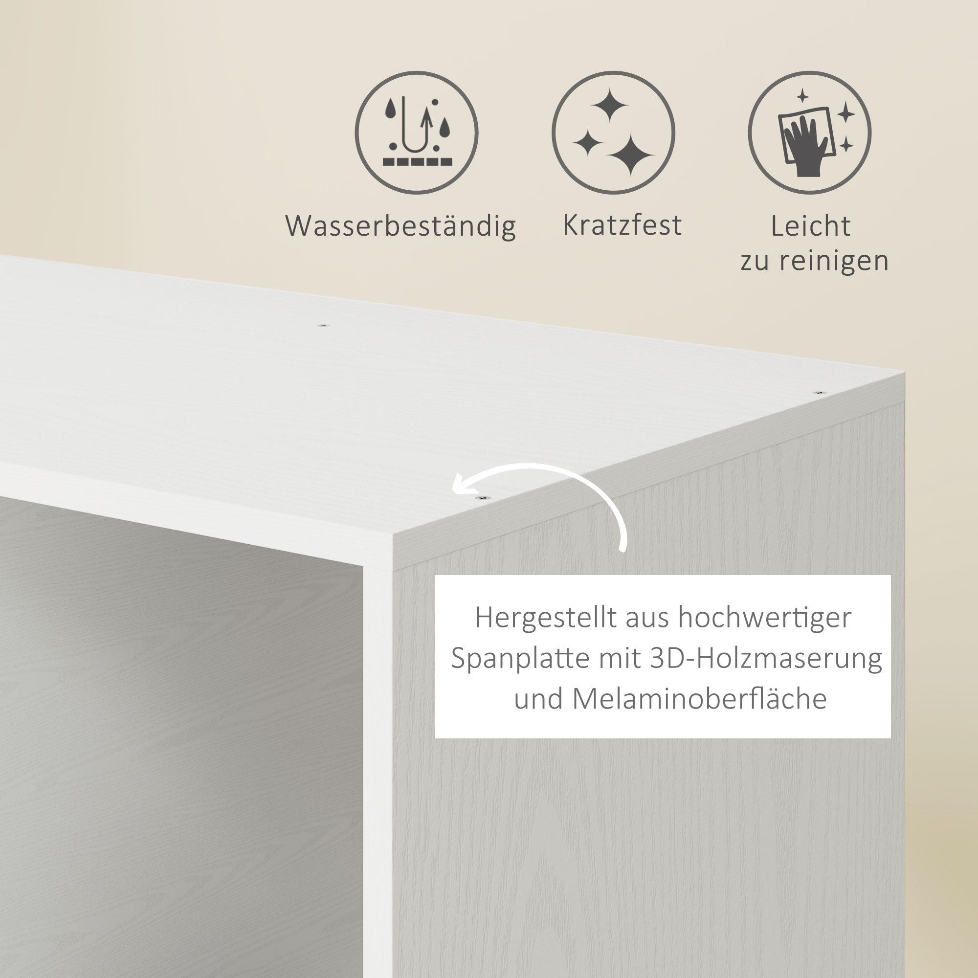 Kleiderschrank auf Rollen, mobile Garderobe, Garderobenschrank, Rollbarer Kleiderständer, 80 x 40 x 128 cm, Weiß