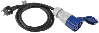 CEE auf Schutzkontakt-Stecker 1,5m / 230V, Adapter für Wohnwagen, Camping