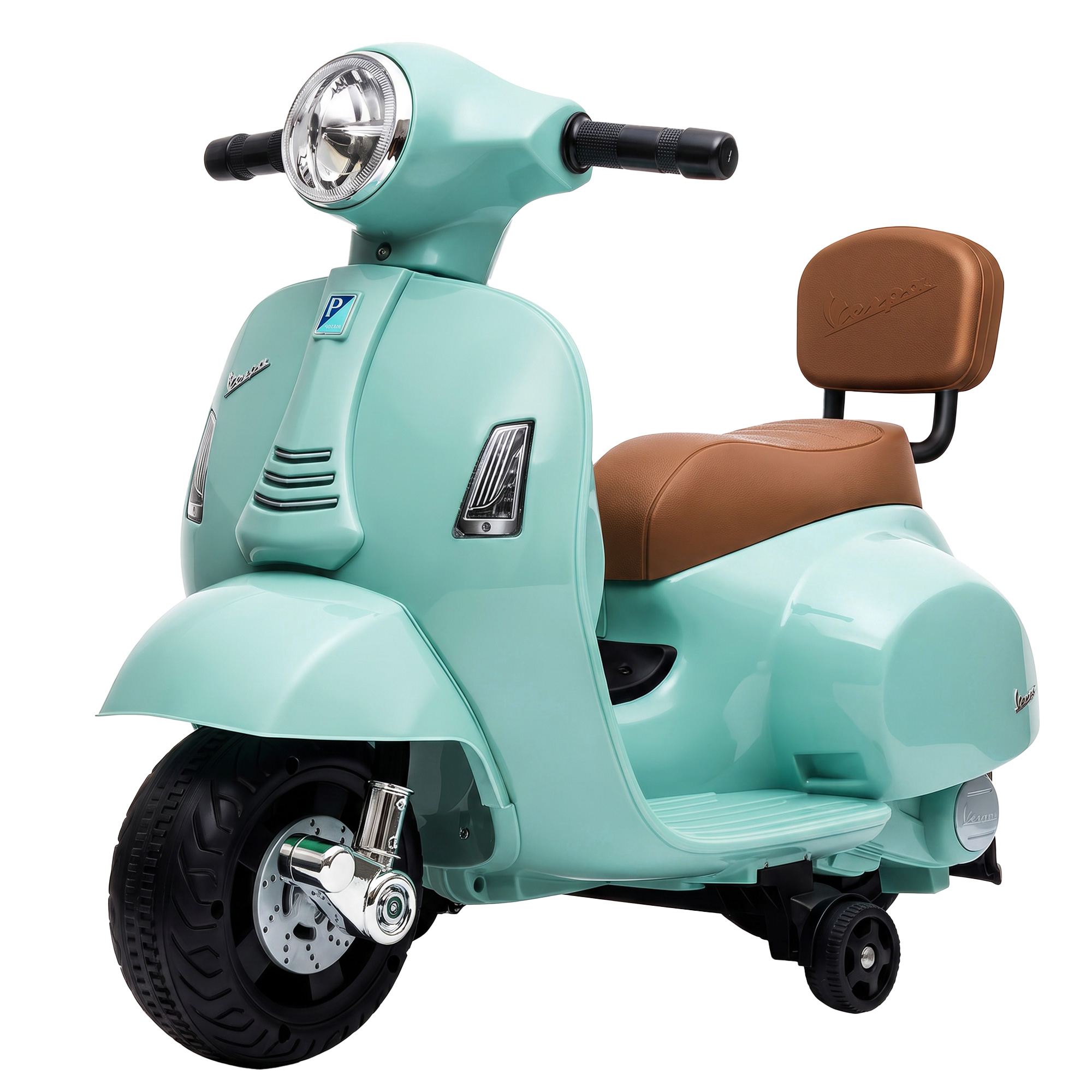 Elektro Motorrad Kinder Mini Vespa GTS 6V Elektromotorrad mit Lithium-Akku Ergonomischer Sitz Rückenlehne 1,5-3 Jahren