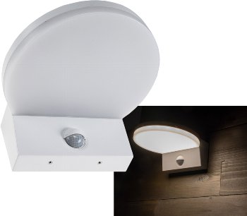 LED Wandleuchte "TORTUGUERO" IP65, 15W, 1526lm, 140° Bewegungsmelder, 3000K