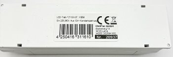 LED-Trafo "CT-50-V2", 1-50W, Ein 220-240V, Aus 12V= Konstantspannung