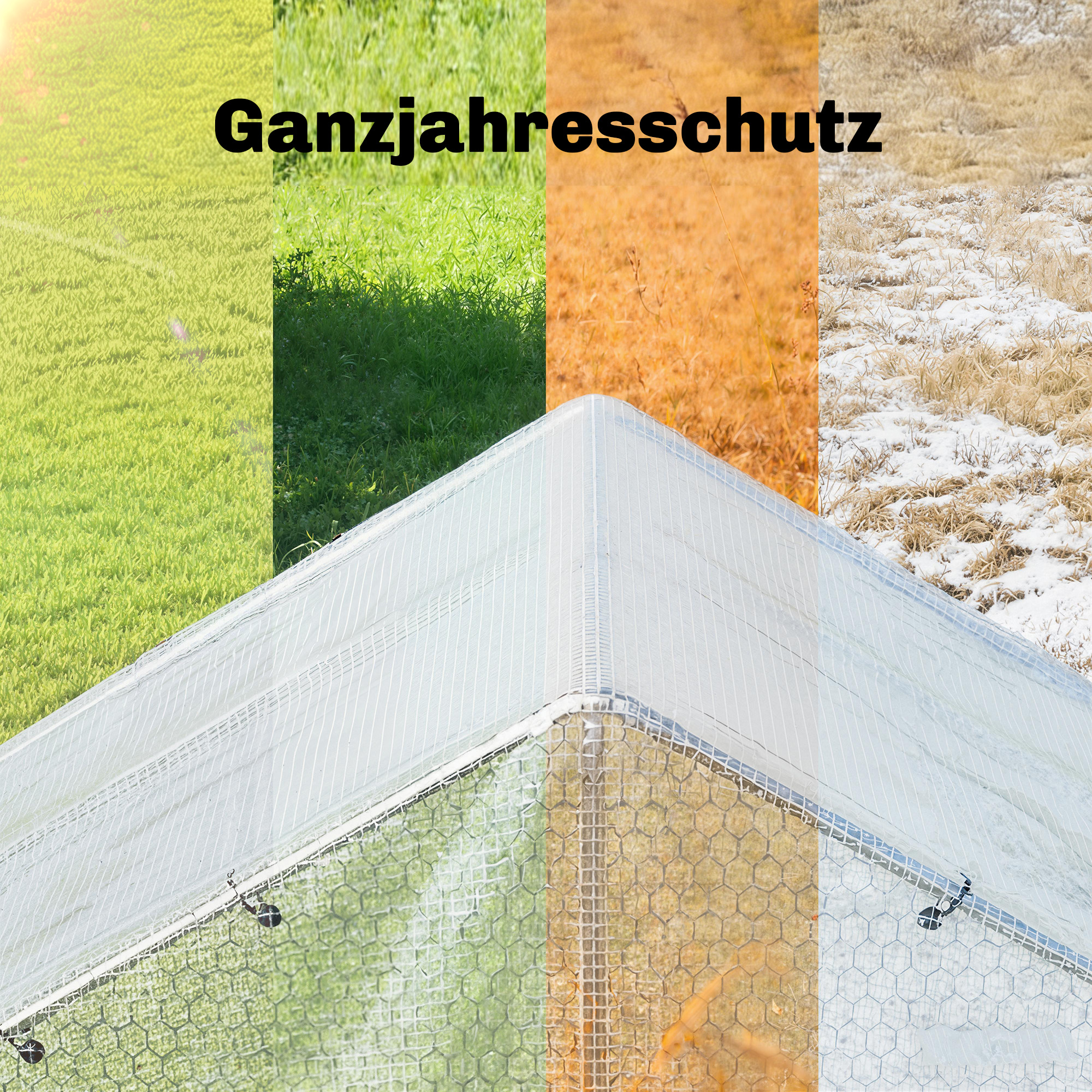 Abdeckplane wasserdicht 4 x 6 m 140g/m² Gewebeplane Robuste Reißfeste UV-stabil Schutzplane mit verstärkten Ösen Weiß