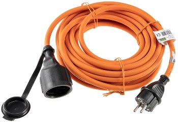 Verlängerungskabel 10m, IP44, Orange, H07RN-F 3G1,5 , Stecker / Kupplung