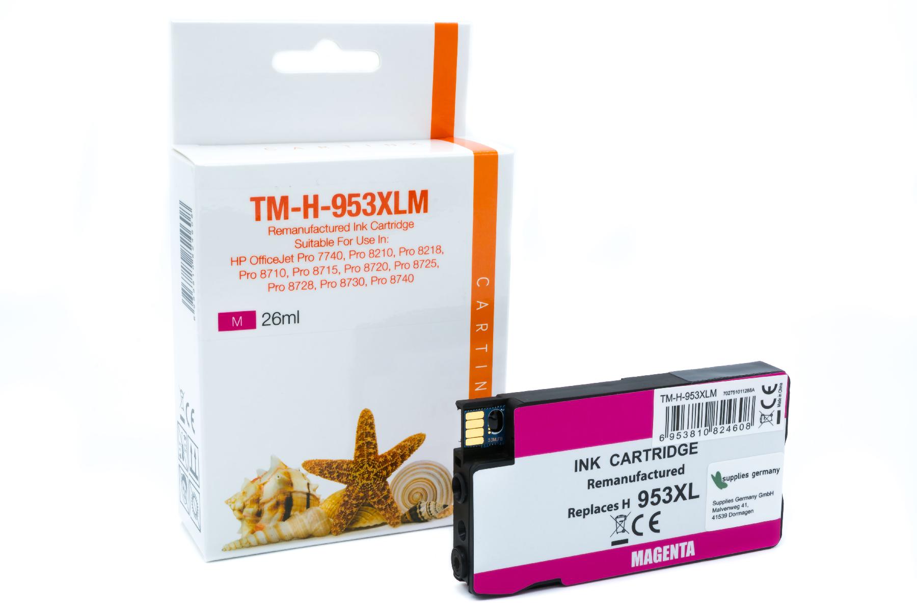953XLM Refill Tinte Magenta für HP / F6U17AE / 26ml 953XLM Refill Tinte Magenta für HP / F6U17AE / 26ml