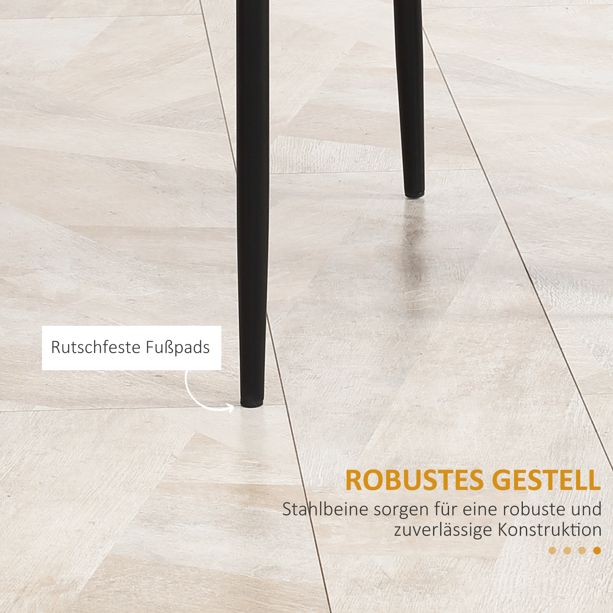 4er-Set Stühle Esszimmerstühle Küchenstühle, modernes Design, 41 cm x 50 cm x 97 cm, Schwarz