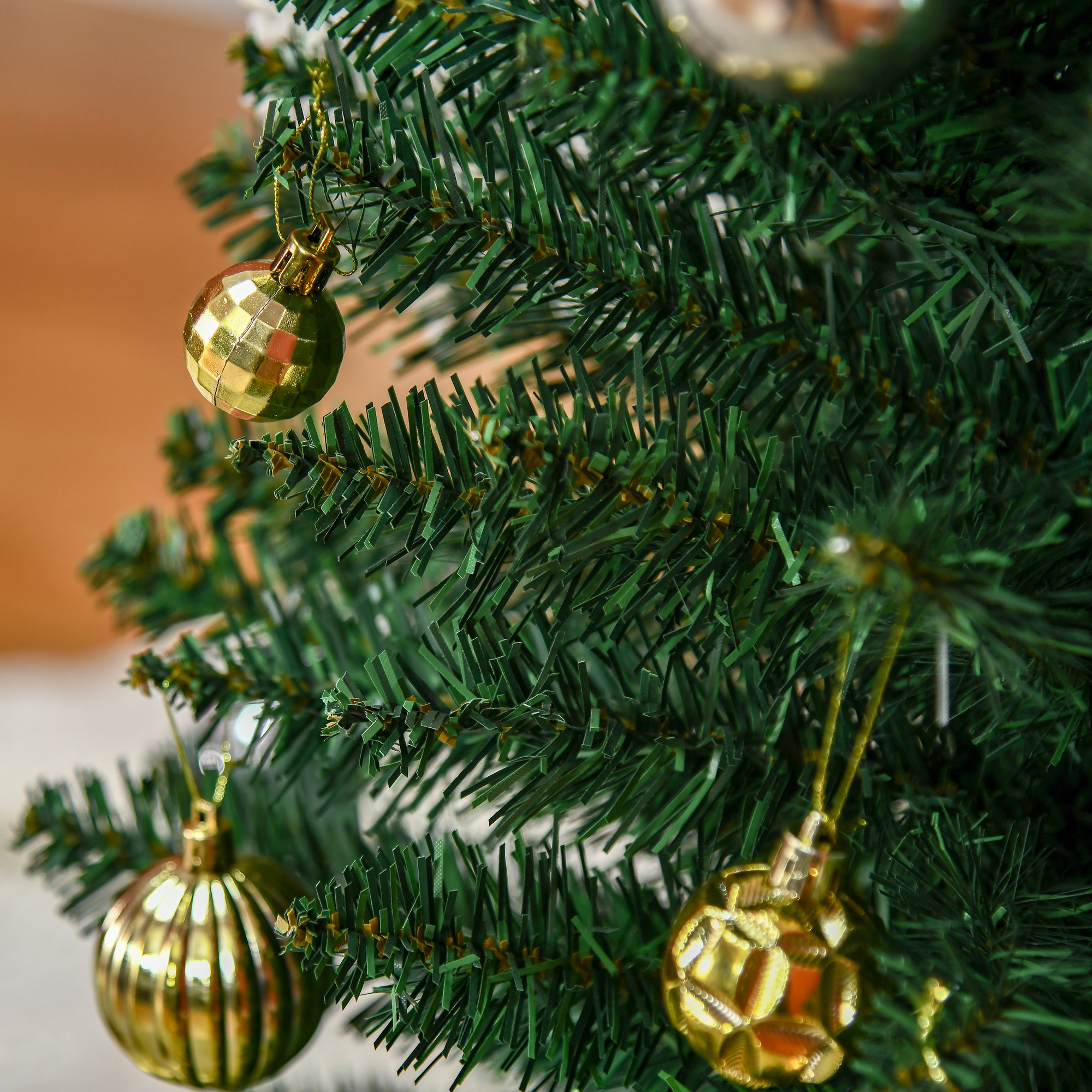 Weihnachtsbaum künstliche Künstliche Tanne Christbaum, inkl Ständer Weihnachtsstern 1,8 m, Grün