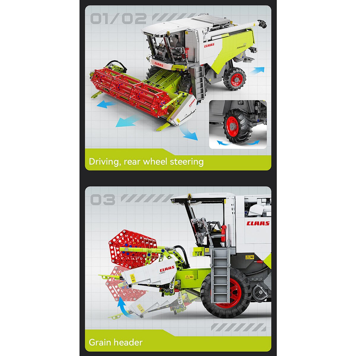 CaDA Set C61508W Claas Dominator 370