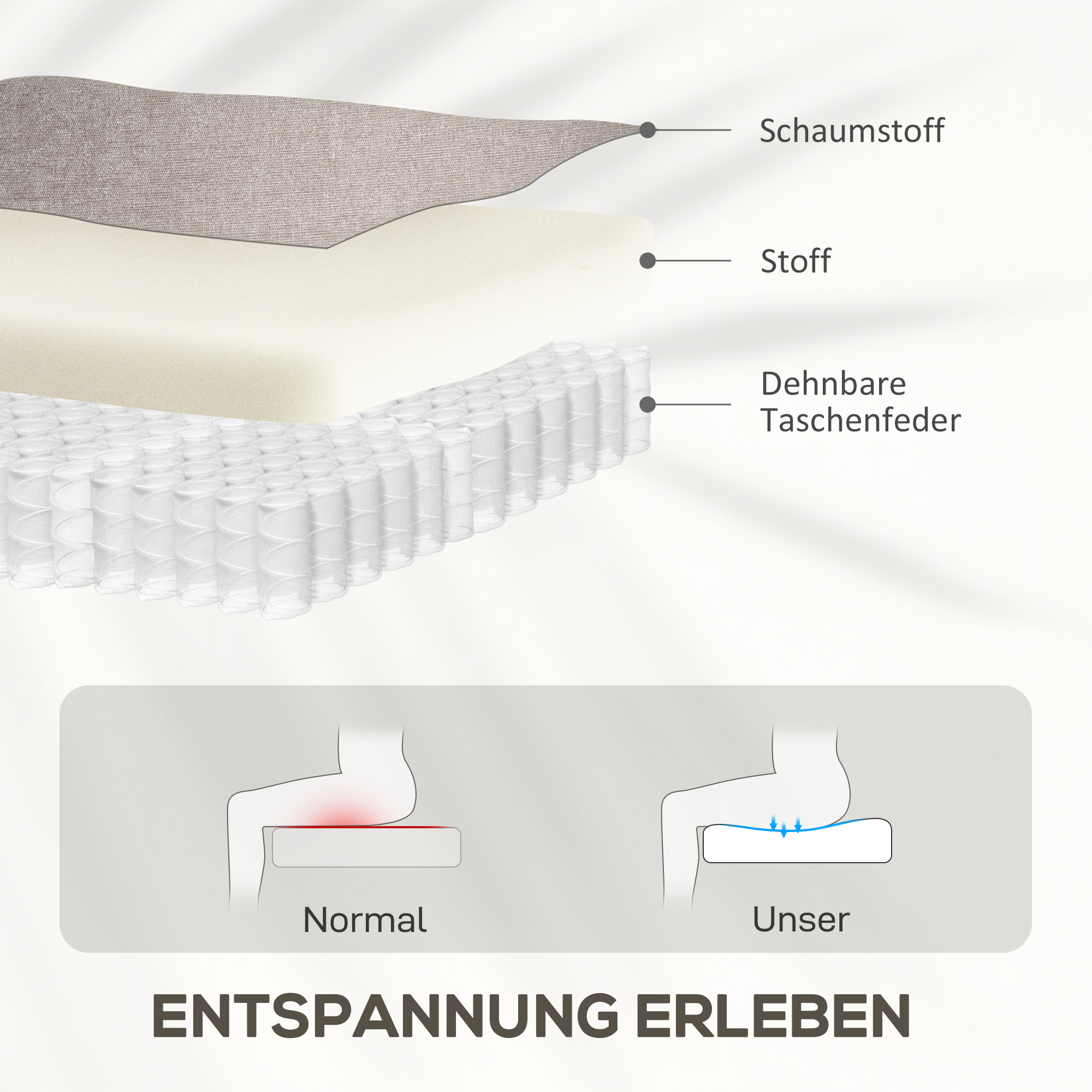 Massagesessel mit Aufstehfunktion, 8 Vibrationsmassagepunkte, Elektrischer Polstersessel mit 2 Fernbedienungen Hellbraun