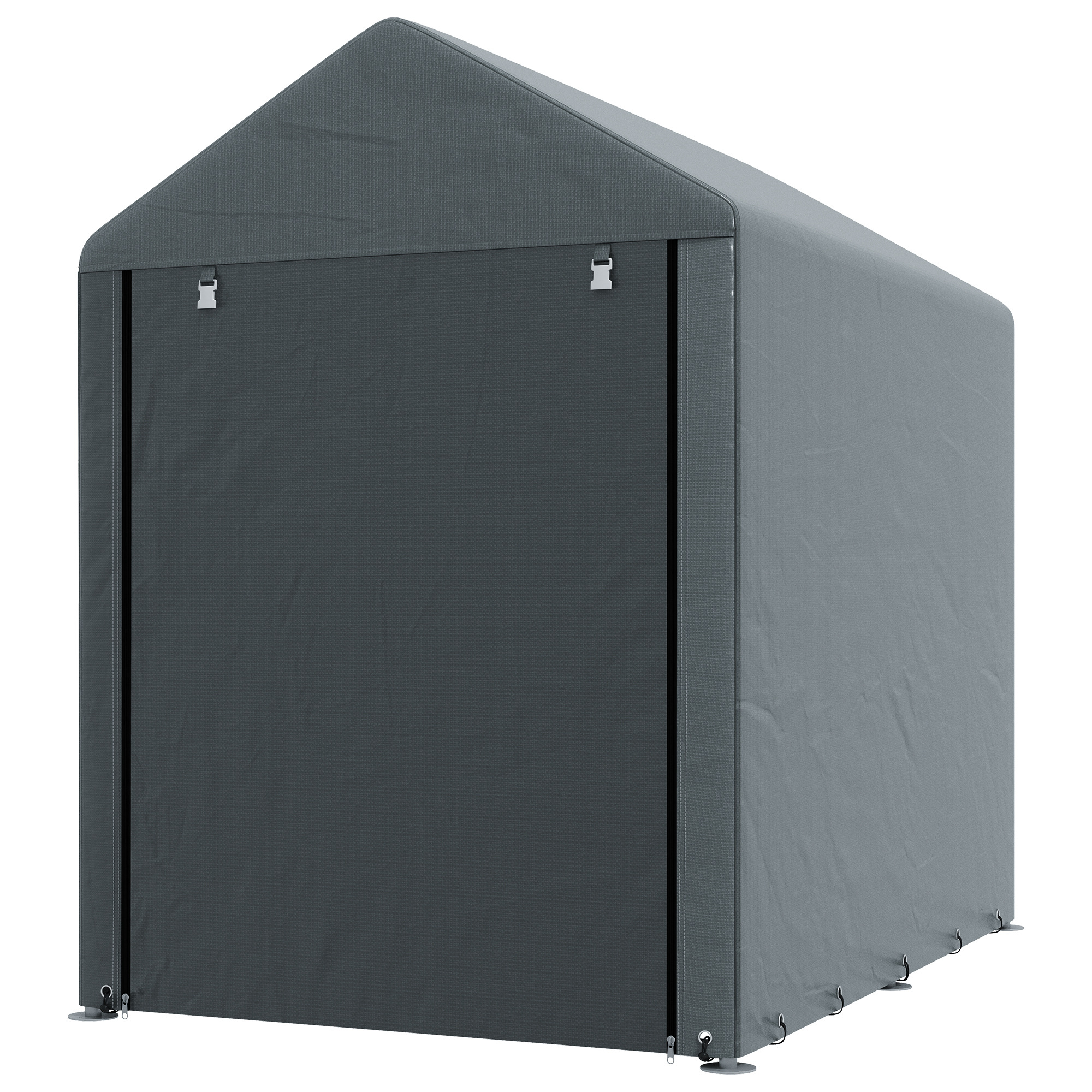 Gartenschuppen, Lagerzelt, robust & wetterfest, Stahlrahmen, 1,2x1,8x1,6m, Dunkelgrau Gartenschuppen, Lagerzelt, robust & wetterfest, Stahlrahmen, 1,2x1,8x1,6m, Dunkelgrau