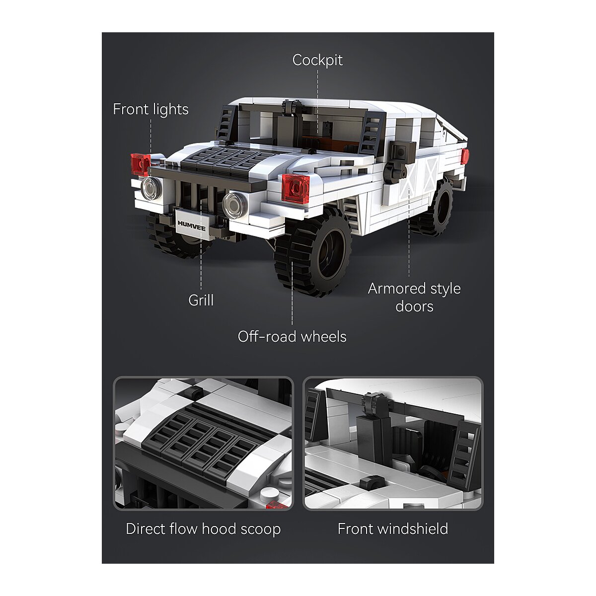 CaDA Set C55022W Humvee 1:24  Bricks