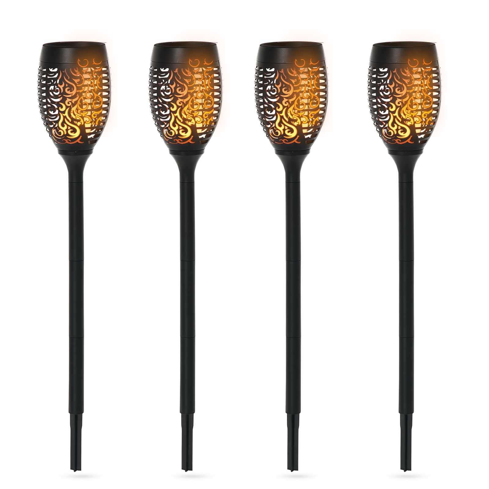 Gartenbeleuchtung 4 Stück Solar LED Warmweiß Gartenstrahler mit Erdspieß Stecker IP44 Wasserdichter Gartenleuchte Solar Gartenlampe für Draußen Garten Rasen, Hof Gartenbeleuchtung 4 Stück Solar LED Warmweiß Gartenstrahler mit Erdspieß Stecker IP44 Wasserdichter Gartenleuchte Solar Gartenlampe für Draußen Garten Rasen, Hof