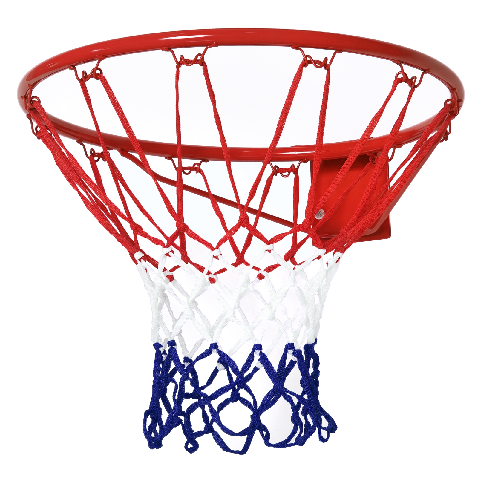 Basketballkorb, Indoor & Outdoor mit Ø46 cm Korb und Netz, Wandmontage, Basketball Board für Jugendliche Erwachsene, Rot + Blau + Weiß Basketballkorb, Indoor & Outdoor mit Ø46 cm Korb und Netz, Wandmontage, Basketball Board für Jugendliche Erwachsene, Rot + Blau + Weiß