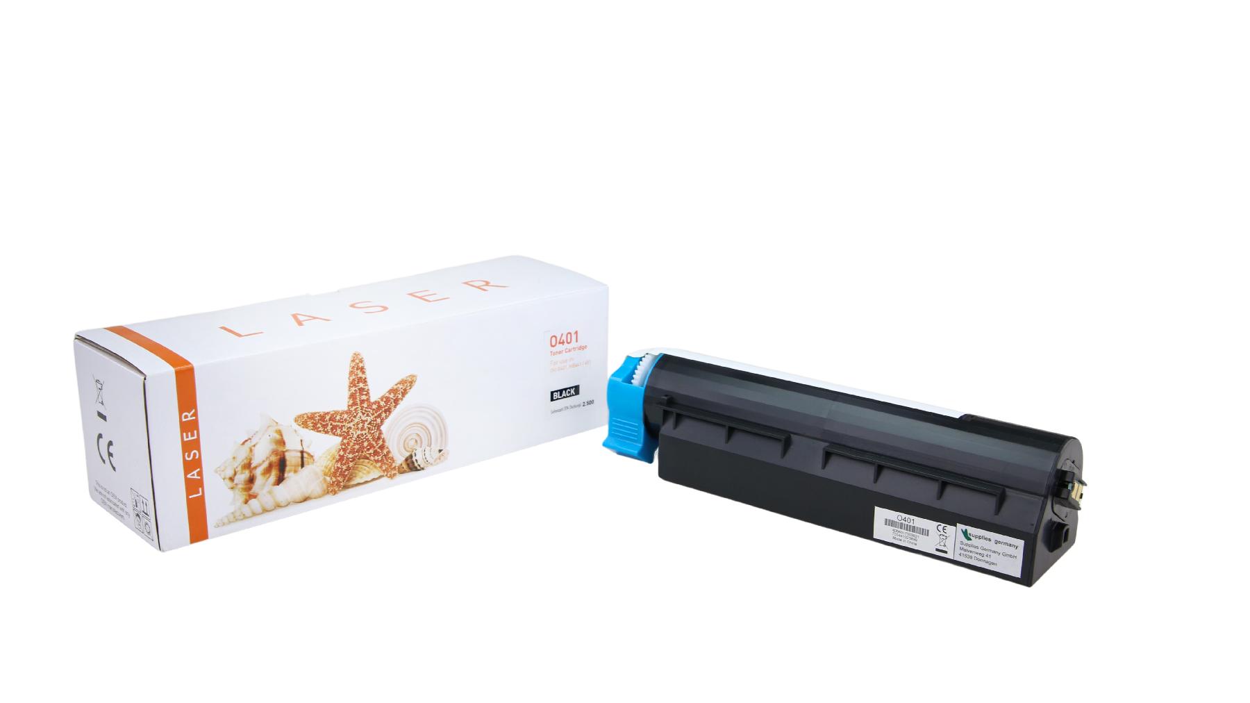B401 alternativ Toner black für OKI / 44992402 / 2.500 Seiten