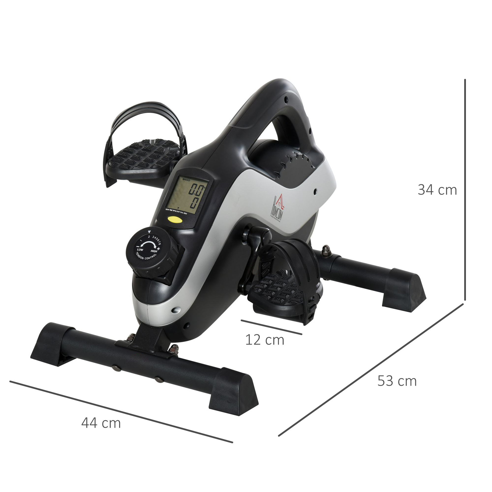 Mini Heimtrainer Pedaltrainer für Beintraining Pedal-Trainer mit Befestigungsgurt Anti-rutschmatte