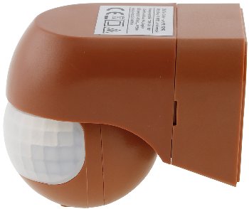 Aufputz Bewegungsmelder "CBM-Slim" 180°, LED geeignet, IP44, 1-800W, ziegelrot