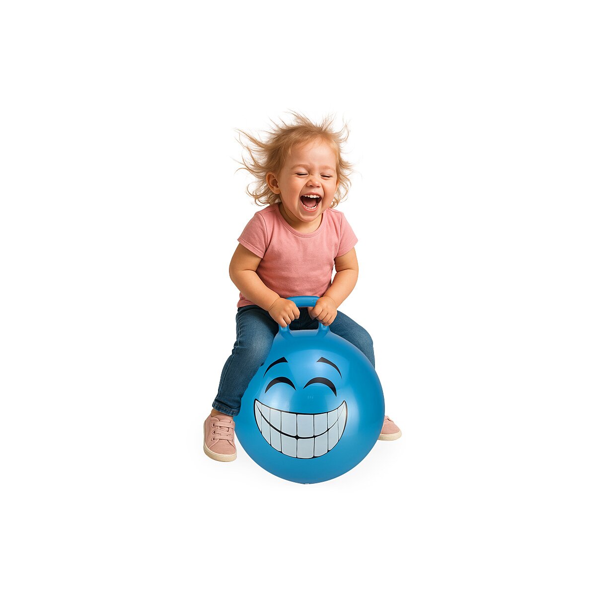 Hüpfball Smile HoppyDoo blau 450mm mit Pumpe Hüpfball Smile HoppyDoo blau 450mm mit Pumpe