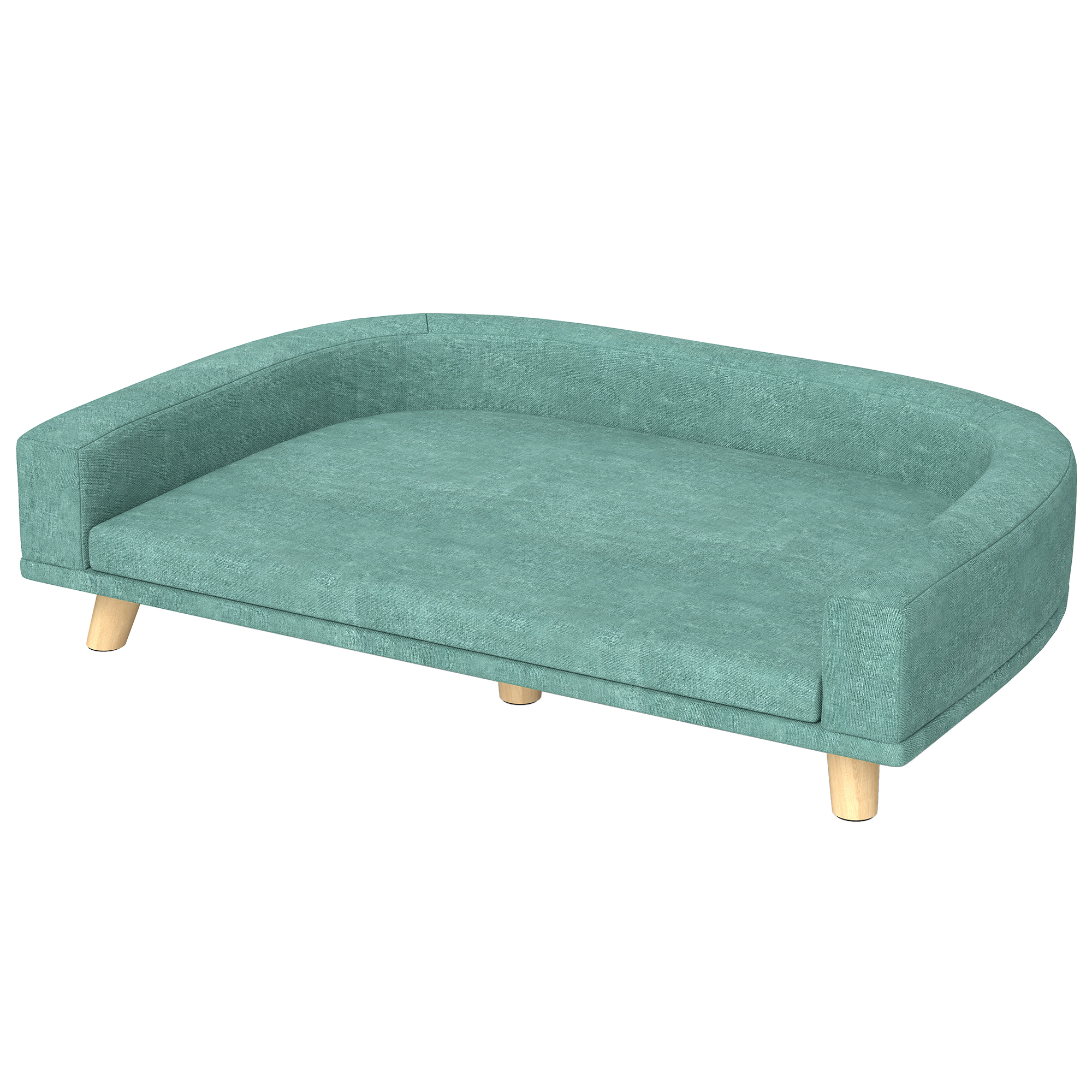 Hundebett Hundesofa Haustiersofa, Eukolyptusholz, 98 x 67 x 25 cm, Grün Hundebett Hundesofa Haustiersofa, Eukolyptusholz, 98 x 67 x 25 cm, Grün