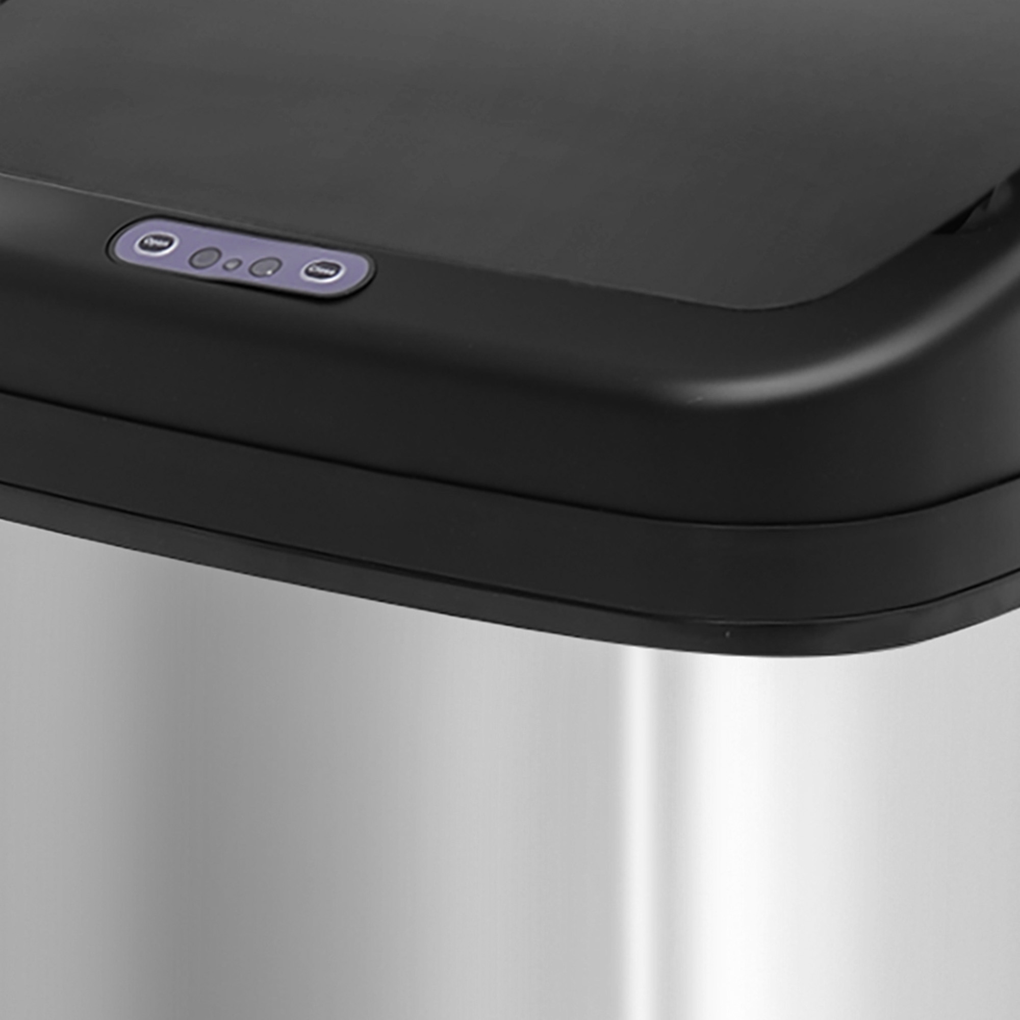 Sensor Mülleimer 20L Edelstahl Automatischer Mülleimer mit Bewegungssensor, Inneneimer 33 x 25 x 42,5 cm Silber+Schwarz