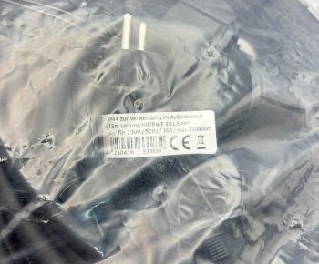 Gartensteckdose für Außen, IP44, 5-fach, Einzelsteckdosen, 5+2,5+2,5+2,5+2,5m